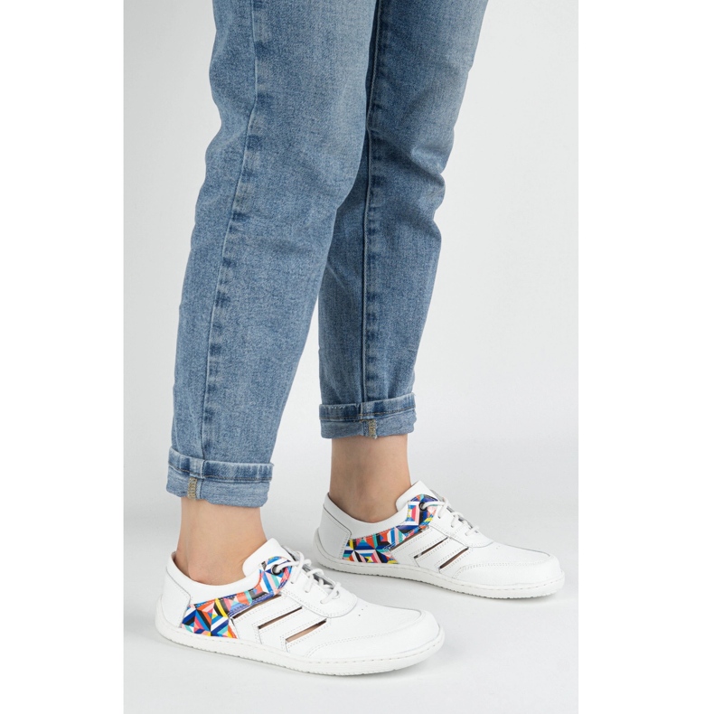 Barefoot sneakers Women's Leather Minimalist Layla Olivier White hvid 1
