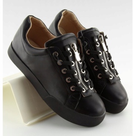 Sorte kvinders sneakers 7209 Sort 1