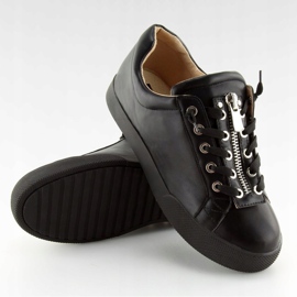 Sorte kvinders sneakers 7209 Sort 2