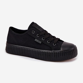 Big Star Kvindemateriale sneakers på den store stjerne RR274775 Sort platform 4