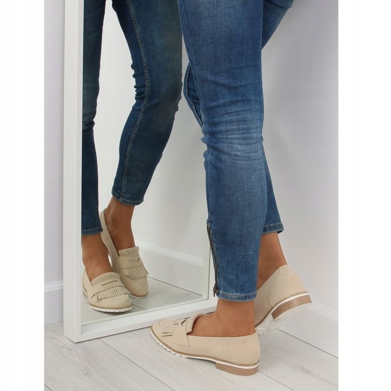 Kvinder beige loafers 1174 Beige 2
