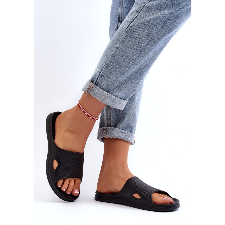 News Klassiske kvinders sorte pool flip flops 2