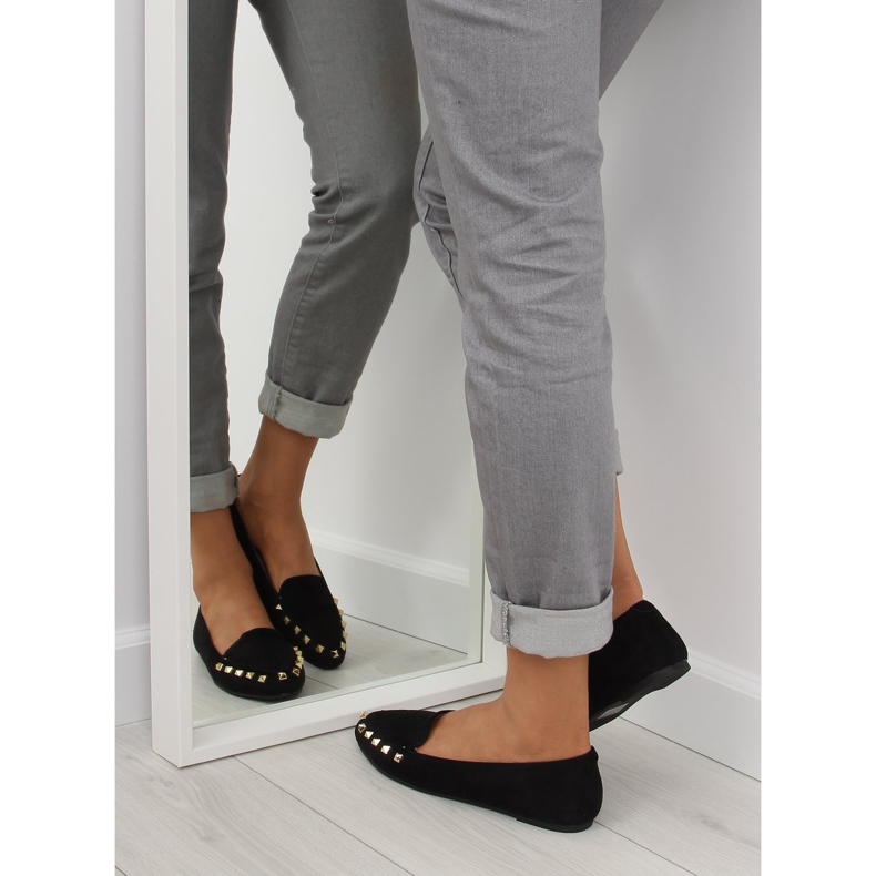 Sorte dame loafers med nitter sort 1388 Sort 1