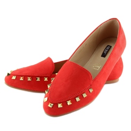 Dame loafers med nitter rød 1388 Rød 4