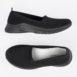Shelvt Sorte slip-on sportssko 5