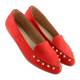 Dame loafers med nitter rød 1388 Rød 5