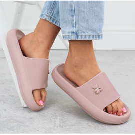Skum flip flops til poolstrand med bamse pink vinceza 75210 lyserød 4