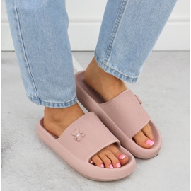 Skum flip flops til poolstrand med bamse pink vinceza 75210 lyserød 5