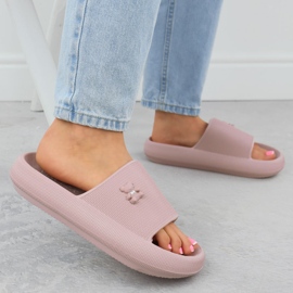 Skum flip flops til poolstrand med bamse pink vinceza 75210 lyserød 6