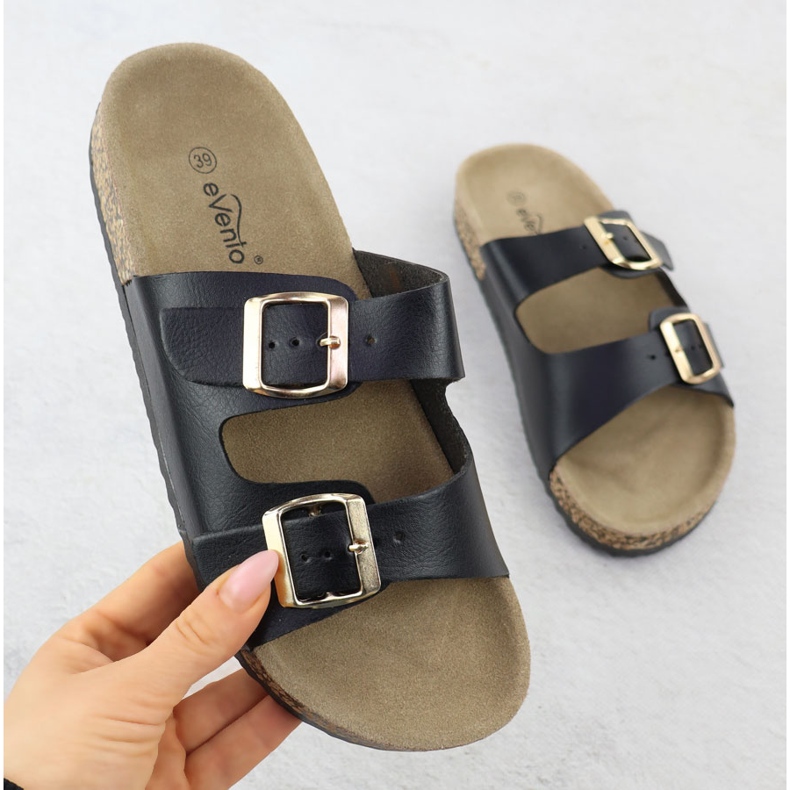 EVento Kvinders flip flops med sorte klemmer 8323 1