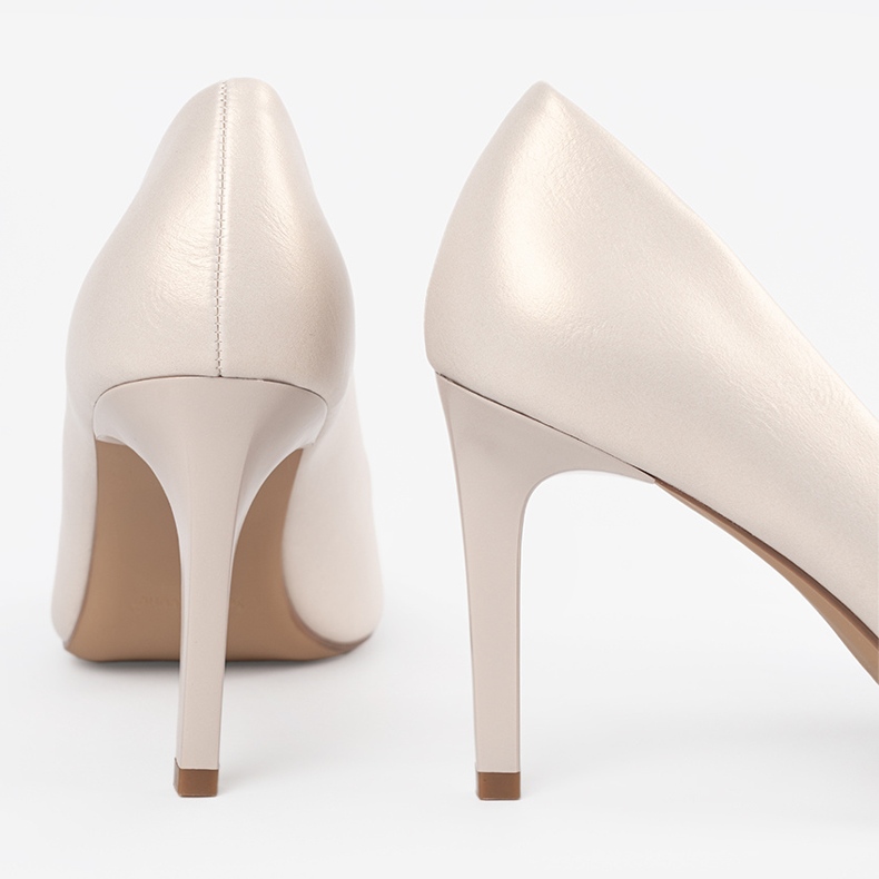 Sergio Leone Klassiske lysbeige pumper 2