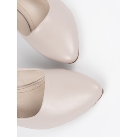 Lysegrå pumper Sergio Leone beige 1