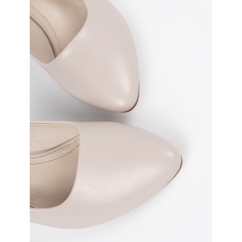 Lysegrå pumper Sergio Leone beige 1