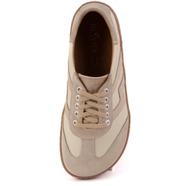 Barfodet kvinders lædersko Olivier Eliza Beige 1