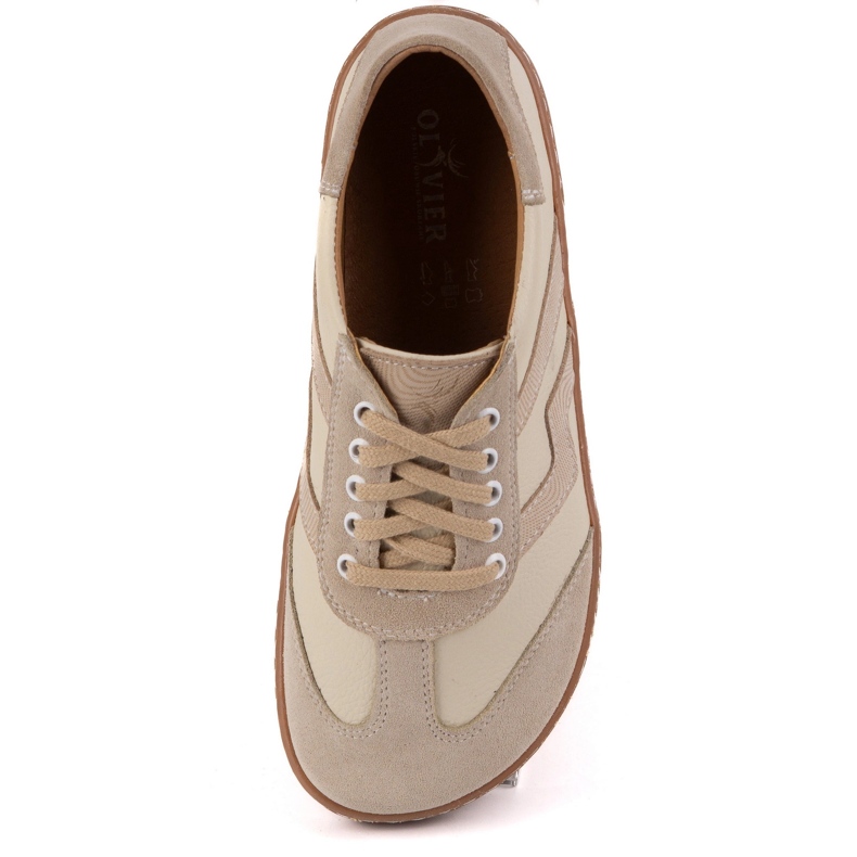 Barfodet kvinders lædersko Olivier Eliza Beige 1