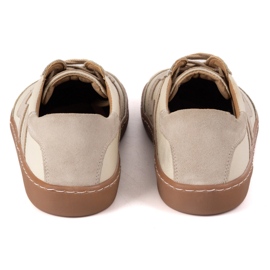 Barfodet kvinders lædersko Olivier Eliza Beige 2