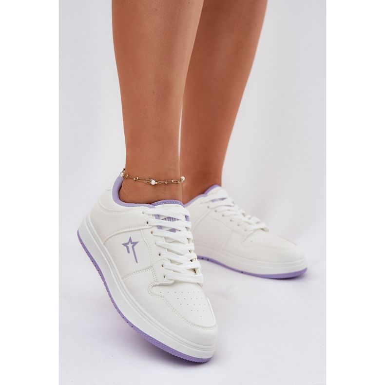 Women's Sneakers Big Star RR274A245 Hi-Polish White and Purple System hvid 2