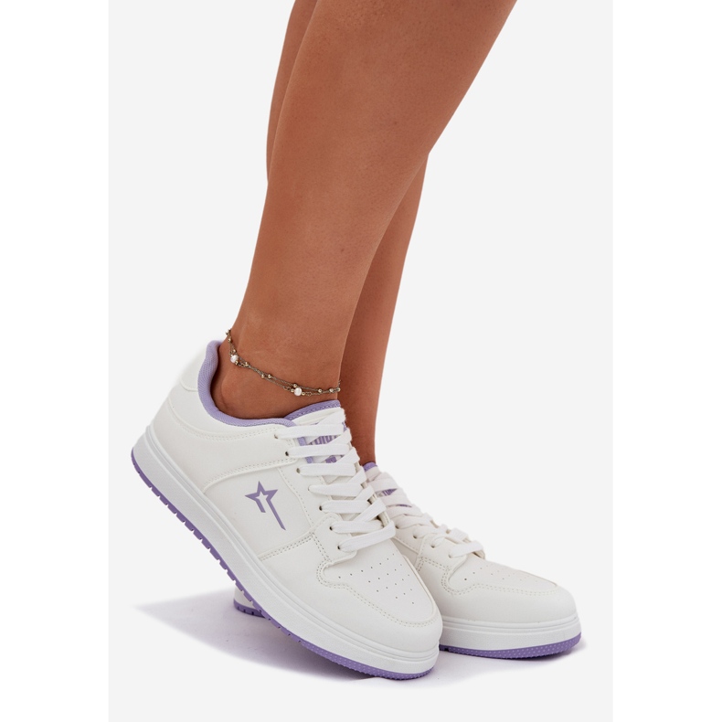Women's Sneakers Big Star RR274A245 Hi-Polish White and Purple System hvid 1