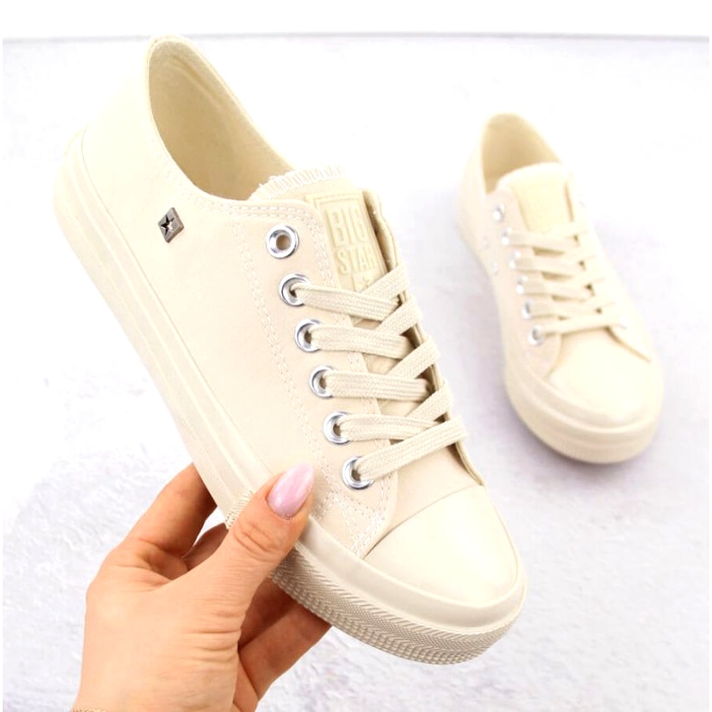 Klassiske damesneakers Big Star NN274286 Beige 1