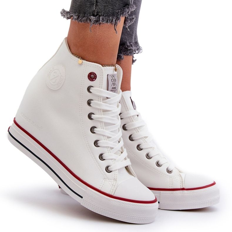 Kvinder Wedge Sneakers Cross Jeans NN2R4004 Hvid 5
