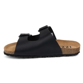 Vriston Mænds sko justerbare flip flops alexz sort hud ansigt 1