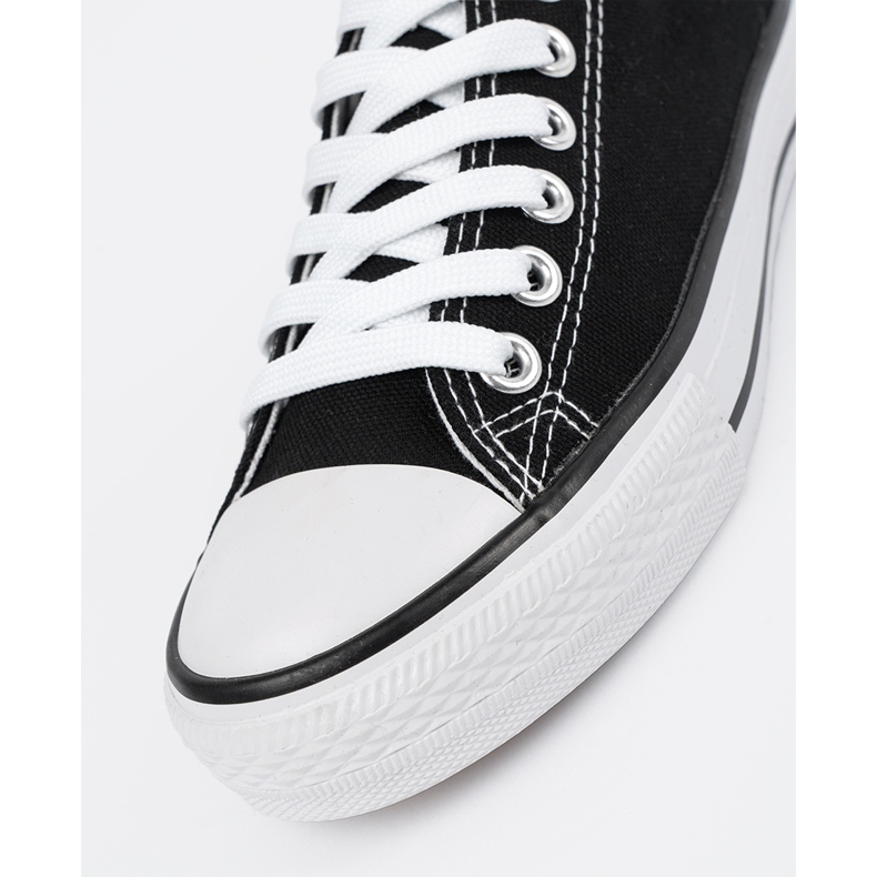 Kvinders klassiske sorte bundne sneakers 1