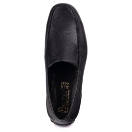 Polbut Mænds læder moccasins 2105 sort fedt ærter 5