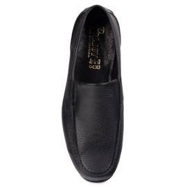 Polbut Mænds læder moccasins 2105 sort fedt ærter 6