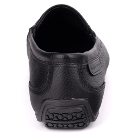 Polbut Mænds læder moccasins 2105 sort fedt ærter 7