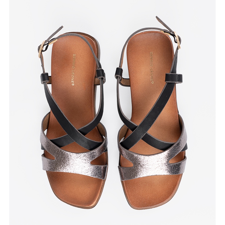 Sergio Leone kvinders sorte sandaler 1