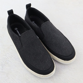 Nowacki Mænds sko Espadrilles gled i sort 0017-T 2