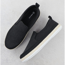 Nowacki Mænds sko Espadrilles gled i sort 0017-T 4