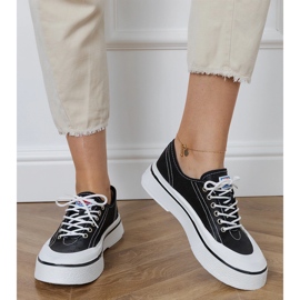 Sorte platformssneakers til kvinder 2