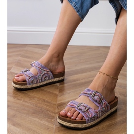 Lilla etniske flip flops med klemmer på striber 1