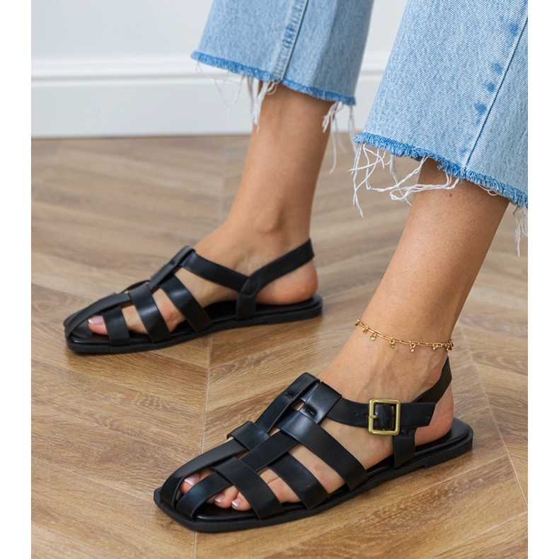 Sort sandaler Gladiator bygget 1