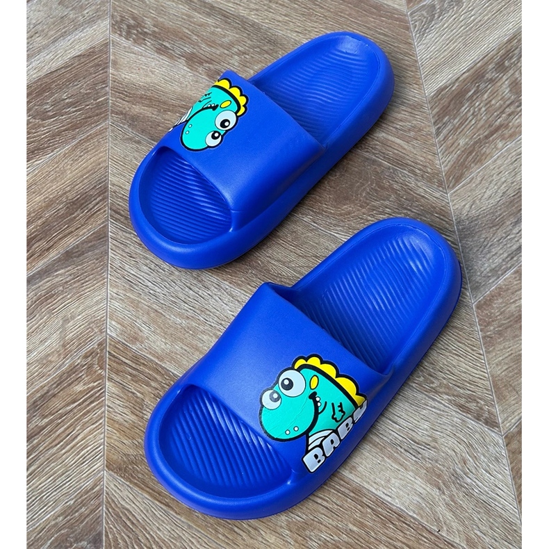 Blå børns flip flops med tryk 1