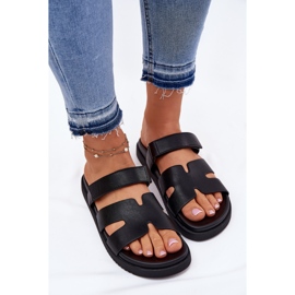 Kvinders flip flops med Vinceza 17401 velcro sort 5