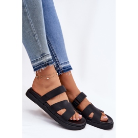 Kvinders flip flops med Vinceza 17401 velcro sort 7