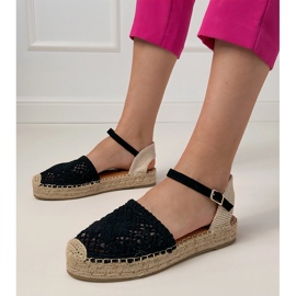 Sort Espadrilles Openwork Sandaler 1