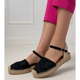 Sort Espadrilles Openwork Sandaler 2