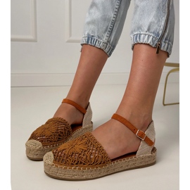 Brun Espadrilles Openwork Sandaler 2