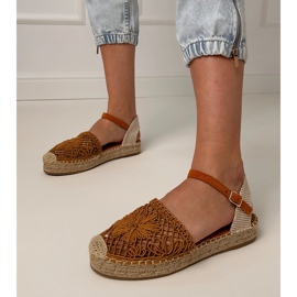 Brun Espadrilles Openwork Sandaler 3