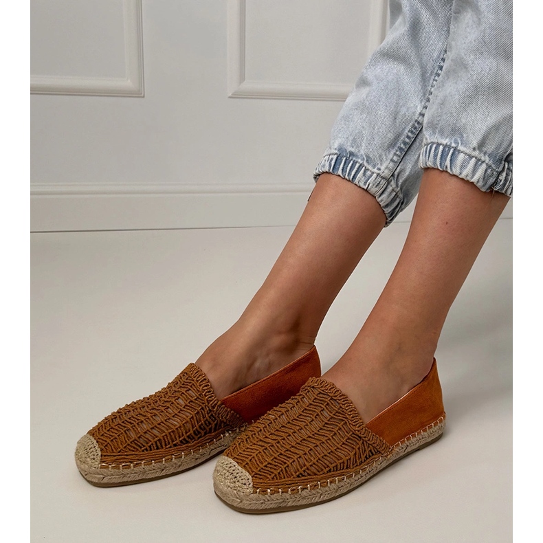 Brun Openwork Espadrilles på platformen 2