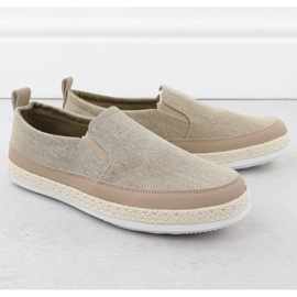 Mænds sko Espadrilles gled Khaki Nowacki 0017-T beige 1