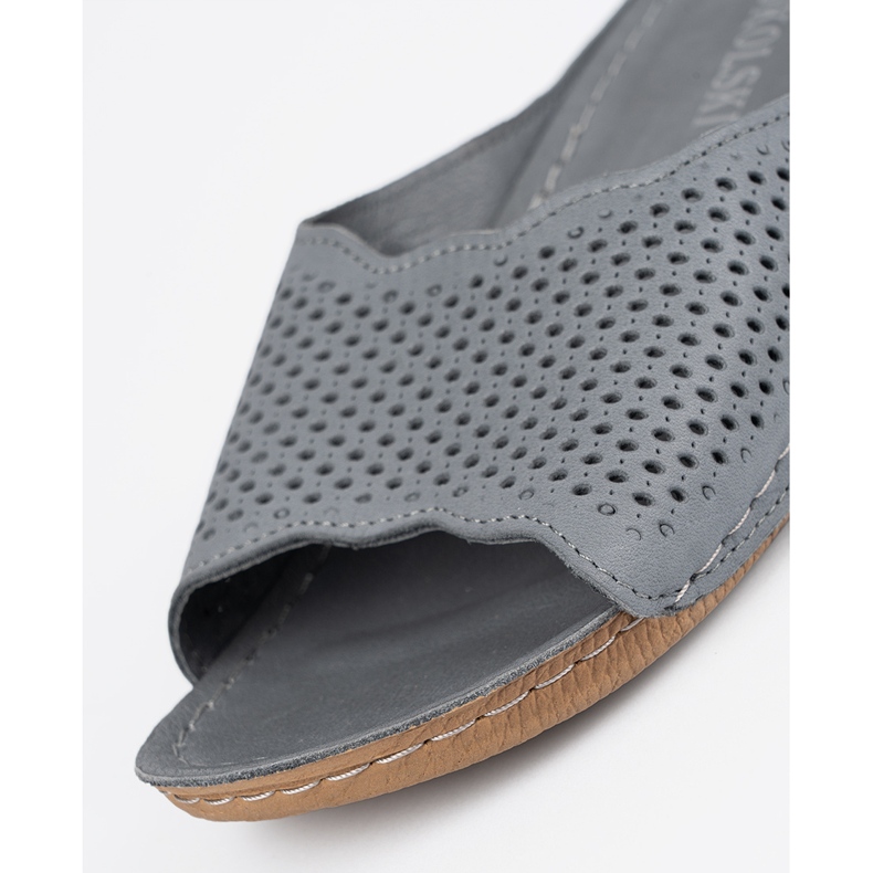 T.Sokolski Læder grå flip flops 1