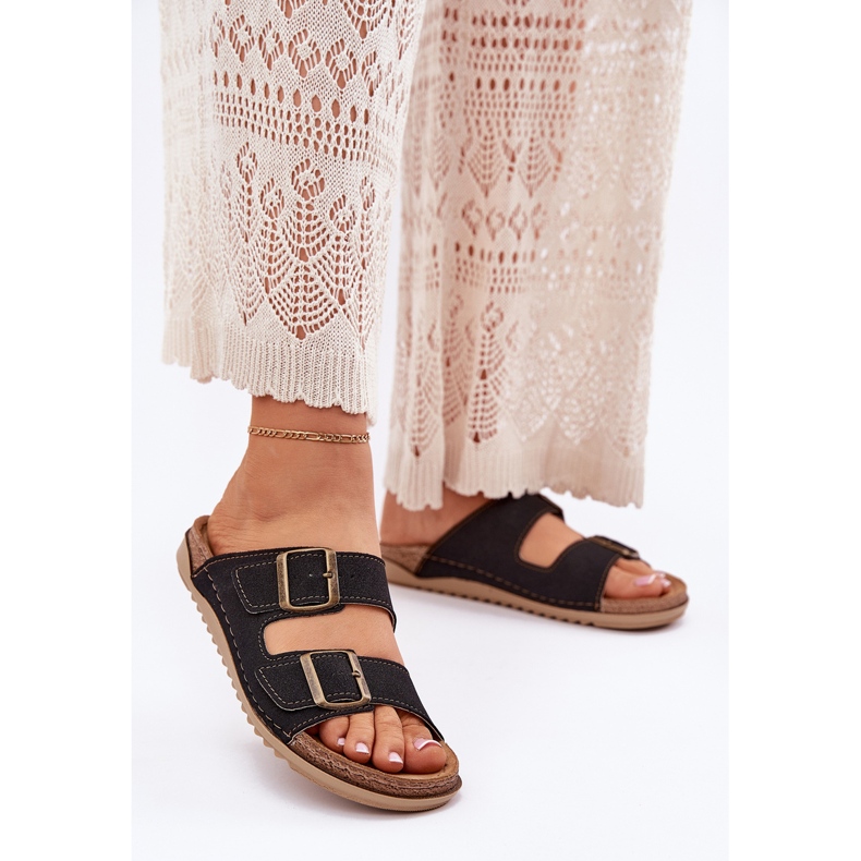 Inblu AA000068 Forebyggende flip flops sort 2