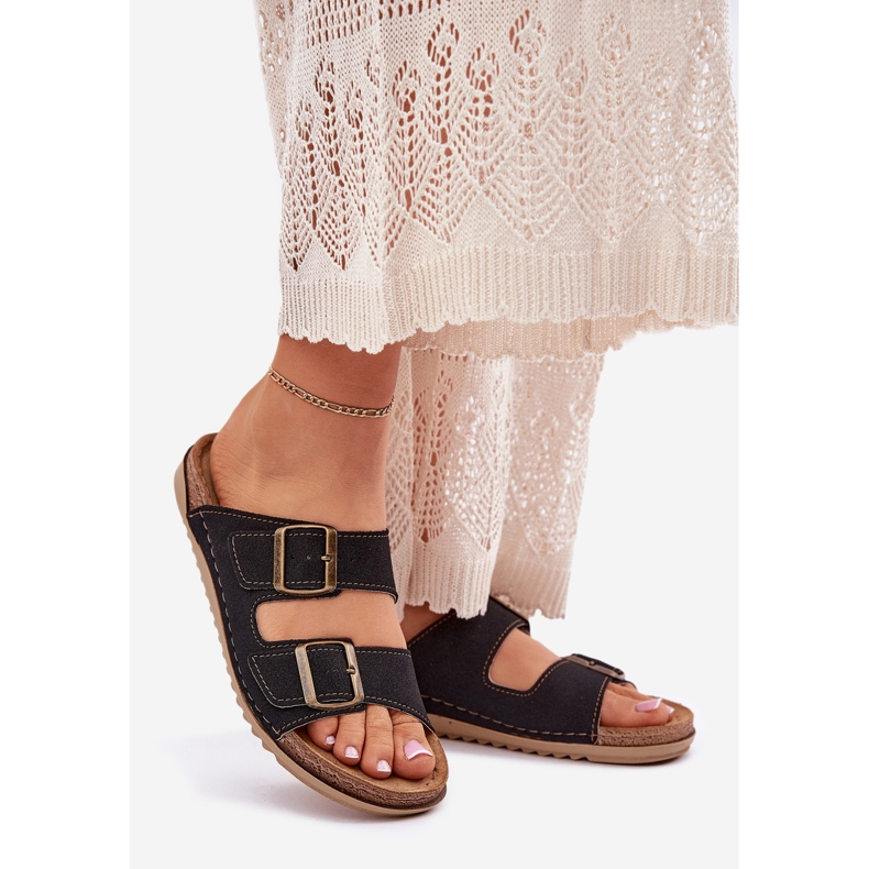Inblu AA000068 Forebyggende flip flops sort 1