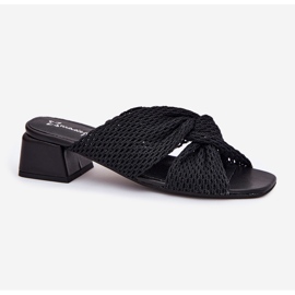 Kvinders flip flops på Maciejka-blokken 06955-01 sort 4