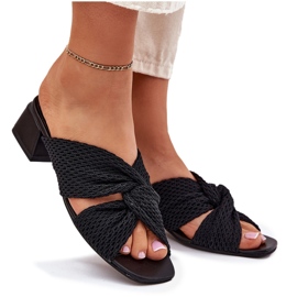 Kvinders flip flops på Maciejka-blokken 06955-01 sort 9