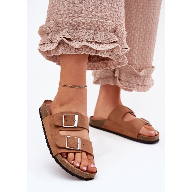 Kvinders flip flops på Camel Camel Cork -platformen brun 2
